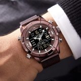 2020 Analog Digital Watches Men Luxury Brand Stainless Steel Sports Men's Watches Digital Waterproof Man Watch