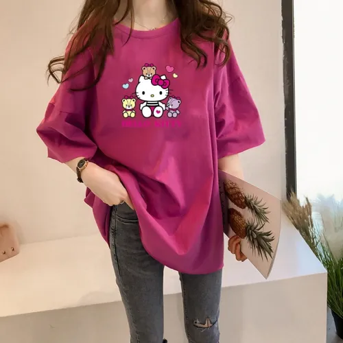 y3070 hello kitty 2020 New Women T-shirts Casual Harajuku Love Printed Tops Tee Summer Female Short Sleeve T shirt Clothing