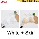 GUMPRUN Seamless Soft Bras for Women Thin Strap Wireless Push Up Bra Backless Comfort Underwear Bralette Sexy Lingerie