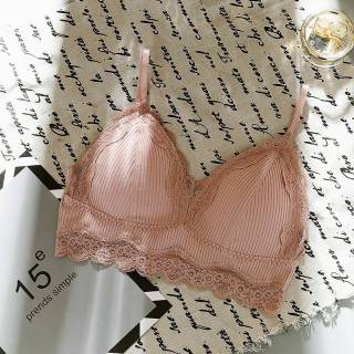Women Lace Wireless Padded Seamless Bra Sexy Bra Cotton Lingerie Breathable Underwear
