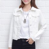 Women 2019 New Fashion Denim Jackets Autumn Casual Long Sleeve Basic Short Jean Jacket Vintage Korean Harajuku Coats