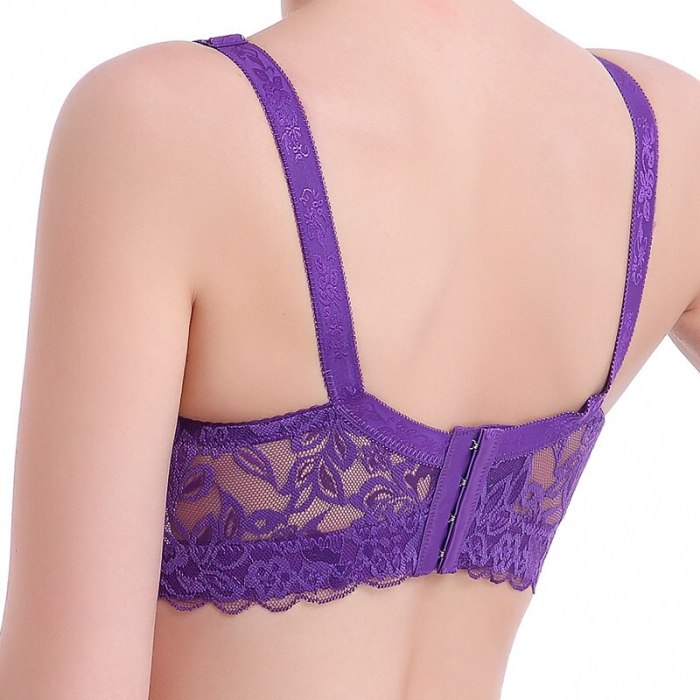 Meizimei Deep V Sexy Lingerie Lace Bras for Women thin Intimate Floral Plus Size Underwire Super Push up bhBrassiere Girl lady