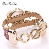 Brand Women Bracelet Watches Ladies Love Leather Strap Rhinestone Quartz Wrist Watch Luxury Fashion Quartz Watch