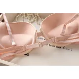 Solid color brief front button bra adjustable sexy bra small push up underwear