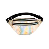2019 Holographic Women Silver Laser Bum Bag Travel Shiny Waist Bags Fashion Girls Pink Leather Hologram Hip Bag