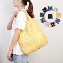 Folding Shopping Bag Eco Friendly Ladies Gift Foldable Reusable Tote Bag Portable Travel Shoulder Bag Small Size