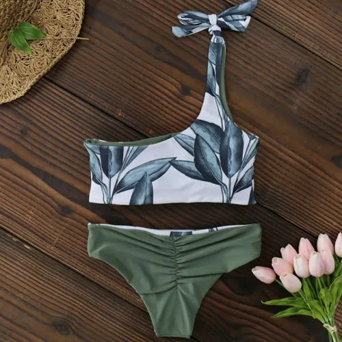 Bikini Women Swimwear Push Up Swimsuit One Shoulder Print Brazilian Bikini Set 2020 Biquini Bathing Suit Beach Swimming Suit