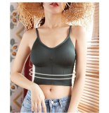 FINETOO Sexy Backless Bralette Active Bra For Women Seamless Padded Bra Women Lingerie Cotton Wireless Long Tops Brassiere Bra