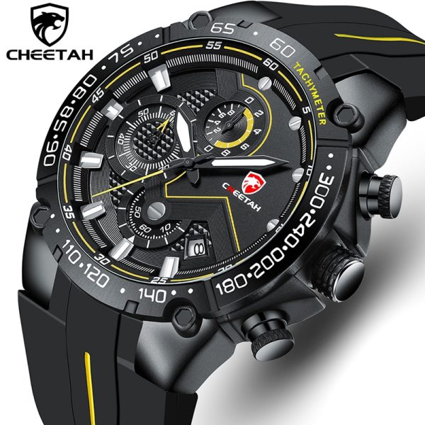 New Mens Watches CHEETAH Top Luxury Brand Chronograph Waterproof Quartz Watch for Men Date Sports Clock Male