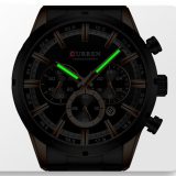 New Fashion Mens Watches with Stainless Steel Top Brand Luxury Sports Chronograph Quartz Watch Men