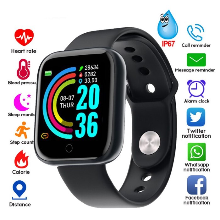 Watch for men women smart watch 2020 1.3 inch colorful Screen smart band Fitness bracelet For Sport Tracking