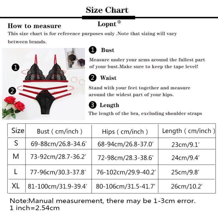 LOPNT New Sexy lingerie Women's lace Seamless bra set transparent bra black red bra and panty set Female Floral see through bra