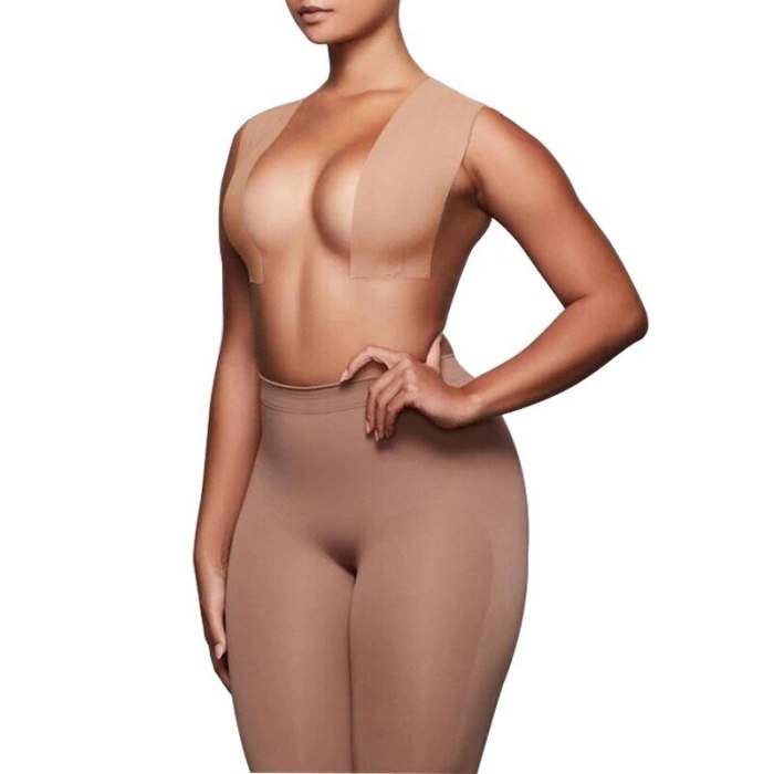 The Boobtape bra can be cut to fit the elastic tape on the invisible bra
