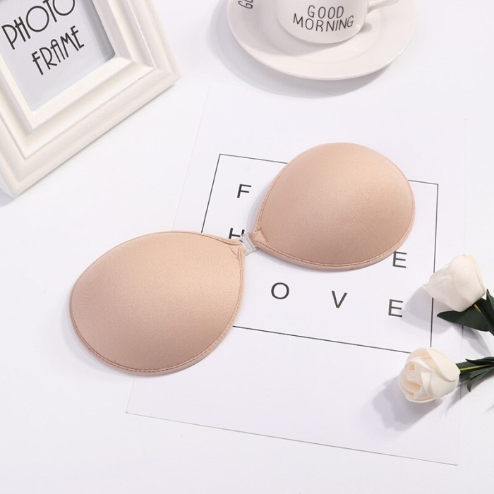 Sexy Women Invisible Push Up Bra Self-Adhesive Silicone Bust Front Closure sticky bra Backless Strapless Bra