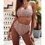 High Waist Bikini 2020 Sexy Black Swimwear Women Swimsuit High Leg Bandeau Bikinis Set Swimming for Bathing Suit Woman Swimsuits