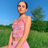 HEYounGIRL Pink Leopard Print Sexy Spaghetti Strap Top Women Summer Y2k Backless Lace Cami Tops Ladies Sweat 90s Crop Tees 2020