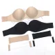 2020 Sexy Gathering Invisible Bras Bralette Underwear Women Push Up Strapless Bra Wedding Brassiere Underwired Back 1/2 Cup Band