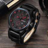 Top  Brand Luxury Mens Watches Male Clocks Date Sport Military Clock Leather Strap Quartz Business Men Watches Gift