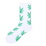 1 pair colorful Men's socks funny European  maple leaf hip-hop In Tube socks cotton personalized sports  basketball socks women