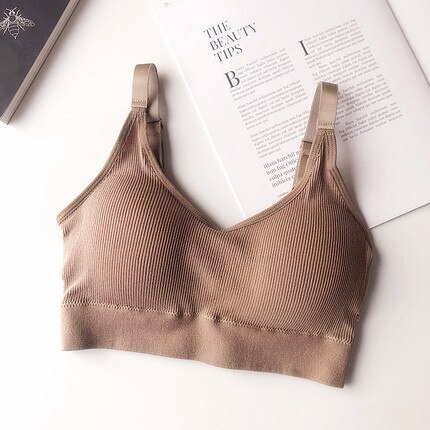Seamless Vest Bra Tops Slim New Crop Top Without Steel Ring Ladies Slim Vest Top