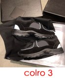 2020 Designer Calfskin Reflective Sneaker Women Black Platform Shoes Men Vintage Basketball Sneaker Real Leather Trainers with