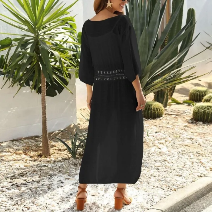 Women Beach Cover Up Cardigan Swimwear Bikini Cover Ups Robe Plage Dress for Beach