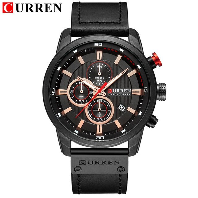 Luxury Brand Men Analog Digital Leather Sports Watches Men's Army Military Watch Man Quartz Clock