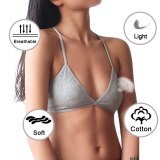 Sexy Cotton Women Bra Ribbed Femme Underwear Wireless Crisscross Back V Neck Bras Comfort Lady's Cotton Bralette