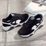 Air Shoes Woman Female Students All Match Comfortable Breathable Thick Soled Running Shoes Lace Harajuku Tide Sneaker Women Shoe