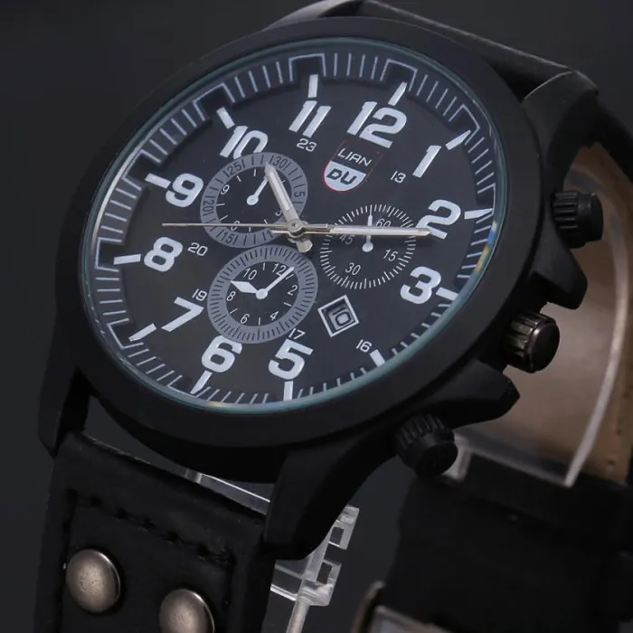 2019 Vintage Classic Watch Men Watches Stainless Steel Waterproof Date Leather Strap Sport Quartz Army relogio masculino