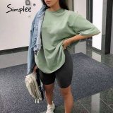 Casual solid outfits women's two piece suit with belt Home loose sports tracksuits fashion bicycle suit summer hot 2020