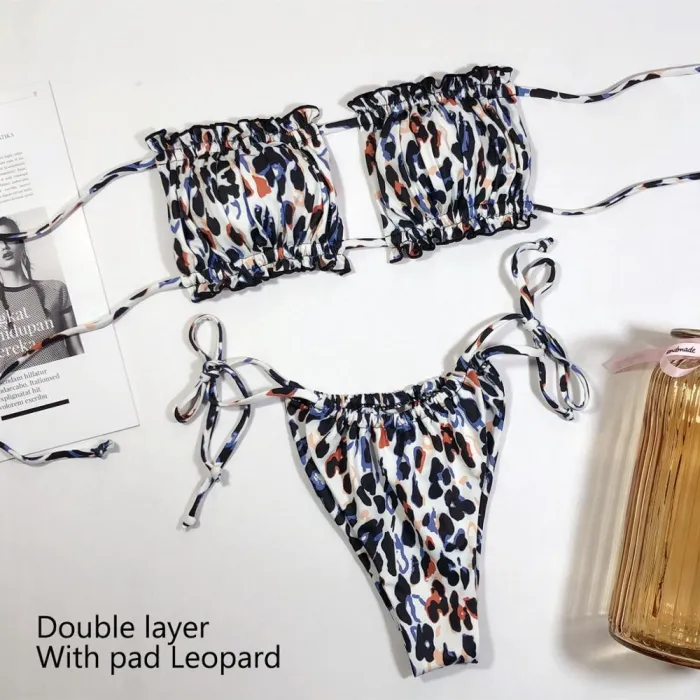 Sexy Micro Women Bikini 2020 Mujer Swimsuit Bandeau Bikinis Set Two-piece Swimwear Push Up Bathing Suit Female Beachwear Biquini