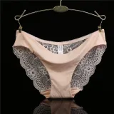 Sexy Women's Panties Seamless Lingerie Transparent Lace Bikini Briefs Plus size Lady Girl Underwear Cotton Fabric Intimates Top