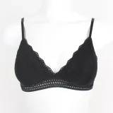 Sexy Lace Bra Seamless Wireless With Pads Thin Underwear Black/White Deep V Sexy Lingerie Soft Bras For Women Brallete