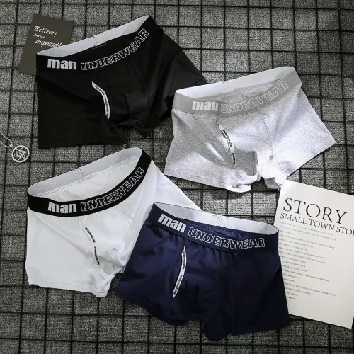 boxer mens underwear men cotton underpants male pure men panties shorts underwear boxer shorts  cotton solid cuecas 365