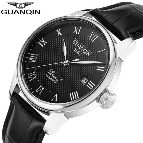 2020 business  Masculino Automatic Mechanical Men Watches Waterproof Calendar Moon Leather Wristwatch