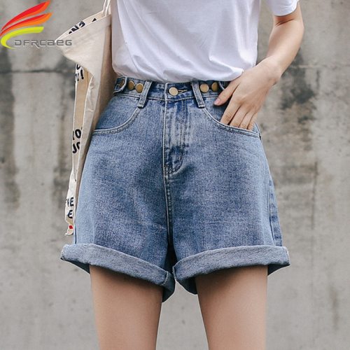 Streetwear High Waist Wide Leg Denim Shorts For Women 2019 New Jean Shorts Women Summer Korean Style Women Loose Short Shorts