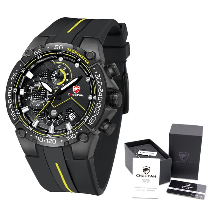 New Mens Watches CHEETAH Top Luxury Brand Chronograph Waterproof Quartz Watch for Men Date Sports Clock Male