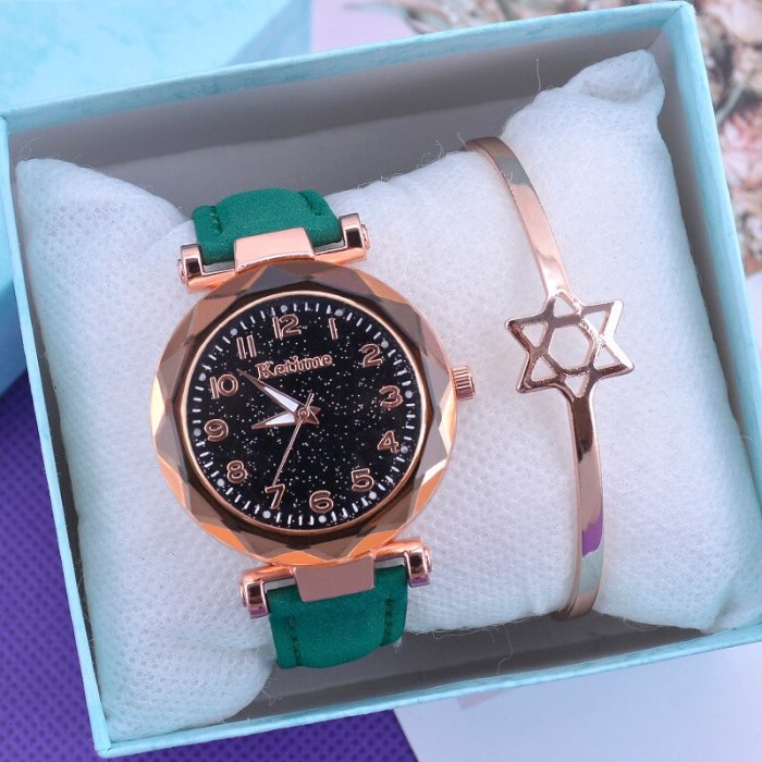 Casual Women Watches Starry Sky Quartz Wristwatch Female Clock Leather Fashion Ladies Wrist Watches reloj mujer relogio feminino