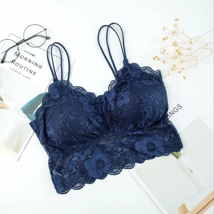 2020 New Arrival Women Push Up Wireless Lace Bra Top Women Plus Size Bralette Underwear Lingerie Full Cup