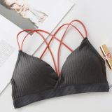 Wireless Sexy Bra Deep V Backless Seamless Soft Cup Bras Underwear Women Invisible Thin Cup Padded Comfortable Solid Lingerie
