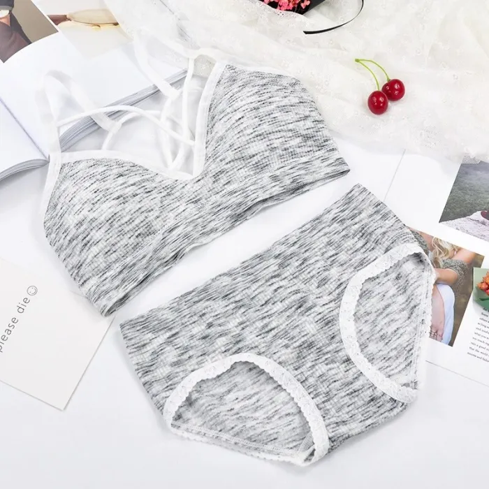 Seamless Active Bra  Set Fashion Bra Briefs Set For Women Lingerie Push Up Bralette With Pads Free Siz Sports Underwear Set