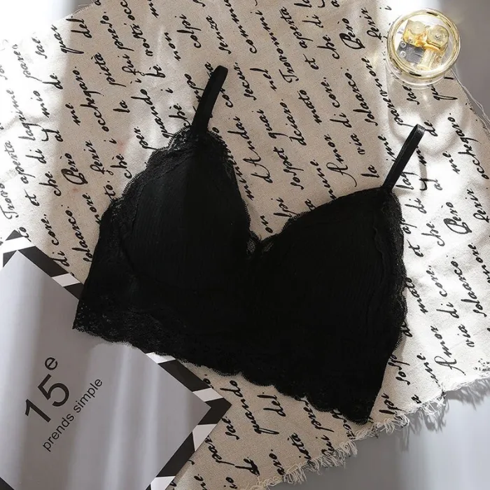 Women Lace Wireless Padded Seamless Bra Sexy Bra Cotton Lingerie Breathable Underwear