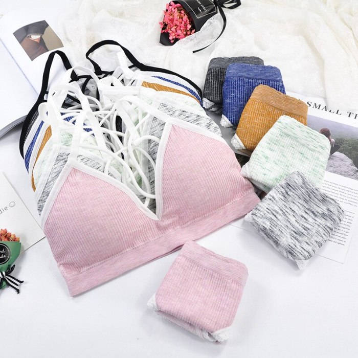 Seamless Active Bra  Set Fashion Bra Briefs Set For Women Lingerie Push Up Bralette With Pads Free Siz Sports Underwear Set