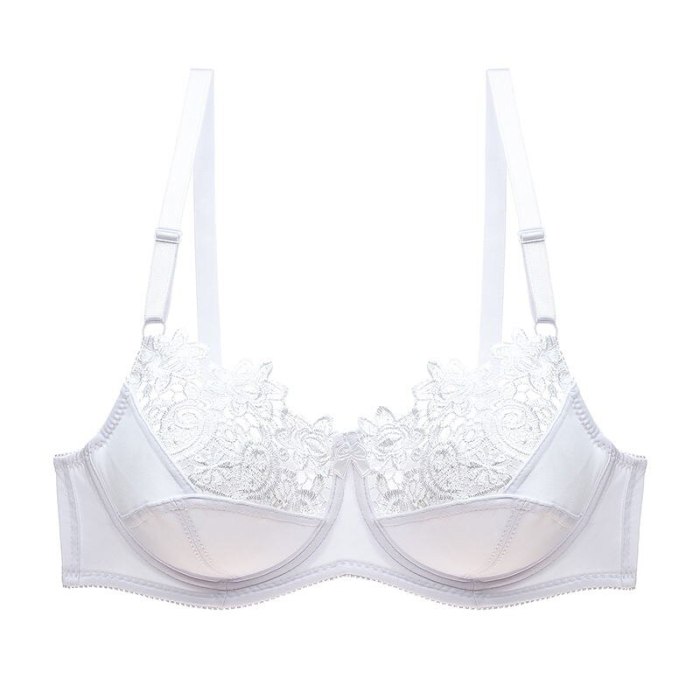 DKERT Plus Size Women Bras Ultrathin Sexy Lace Underwear Brassiere Soft Comfortable Bralette Push Up C D E Cup