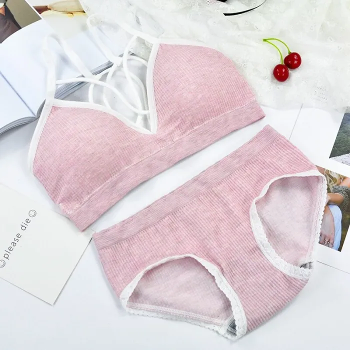 Seamless Active Bra  Set Fashion Bra Briefs Set For Women Lingerie Push Up Bralette With Pads Free Siz Sports Underwear Set