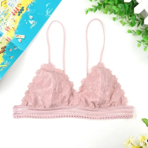 Gumprun Women Fashion Bra Thin Wire Free Bralette Wireless Chest Padded Bras  Women Seamless Lace Bra Sexy Lingerie Hot Sale