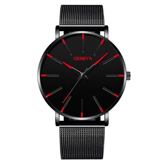2020 Minimalist Men's Fashion Ultra Thin Watches Simple Men Business Stainless Steel Mesh Belt Quartz Watch