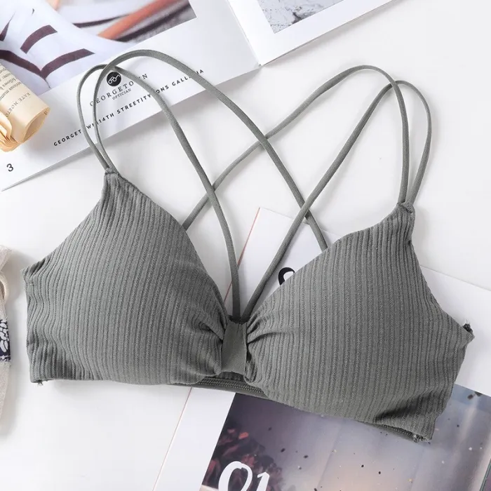 Sexy Bra Push Up Bras For Women Lingerie Wire Free Bra Solid Color Cotton Bralette Seamless Underwear Female Brassiere BH