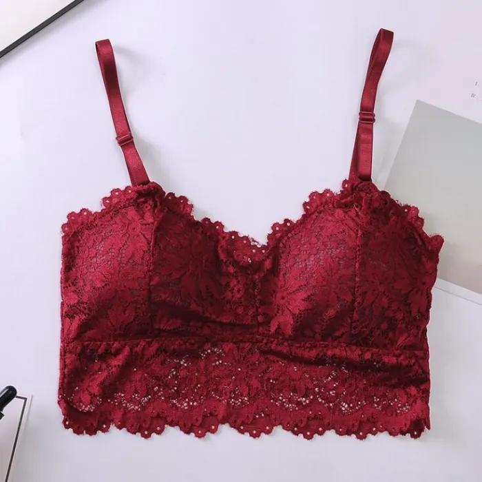 2020 New Arrival Women Push Up Wireless Lace Bra Top Women Plus Size Bralette Underwear Lingerie Full Cup